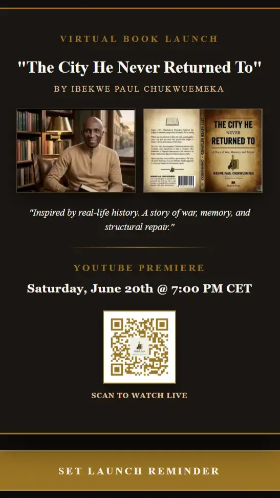 Virtual Book Launch & Review: The City He Never Returned To